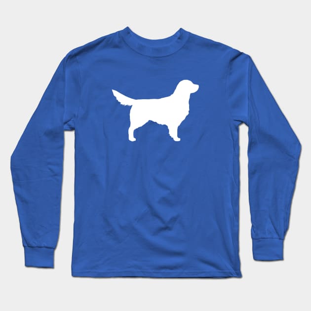 Golden Retriever Silhouette Long Sleeve T-Shirt by Coffee Squirrel